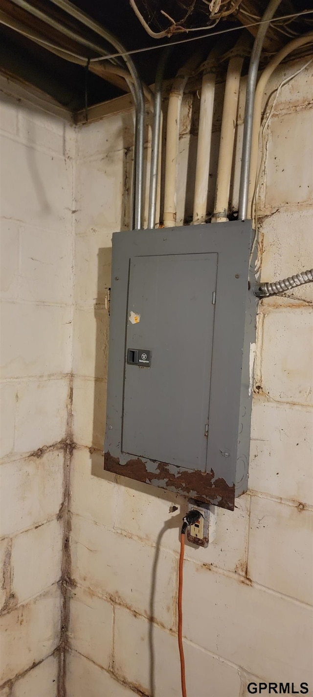 utility room with electric panel