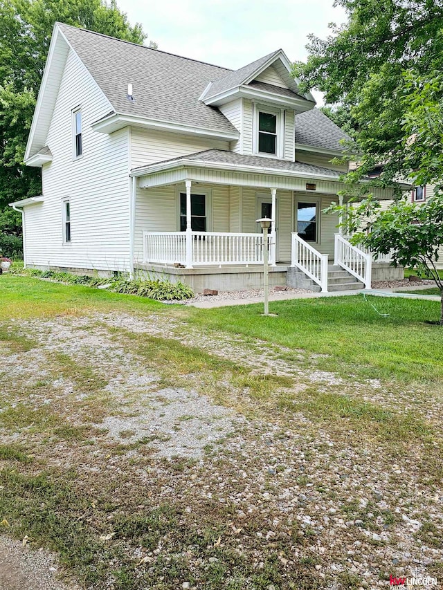 view of front facade featuring a porch