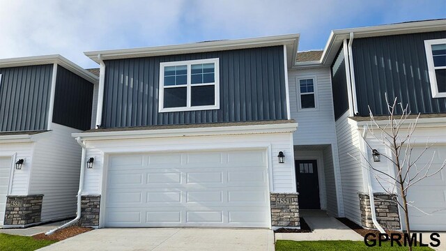 view of property with a garage