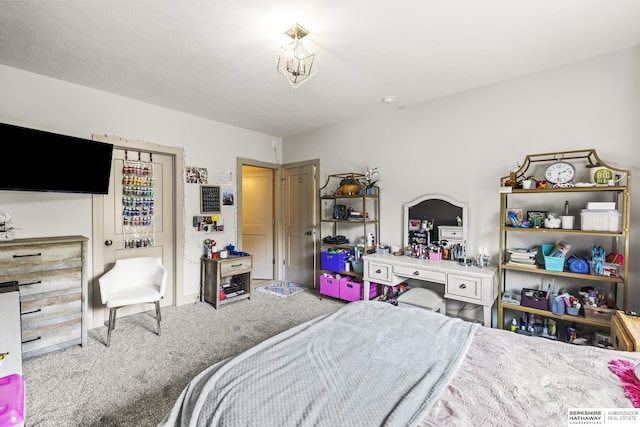 bedroom with carpet floors