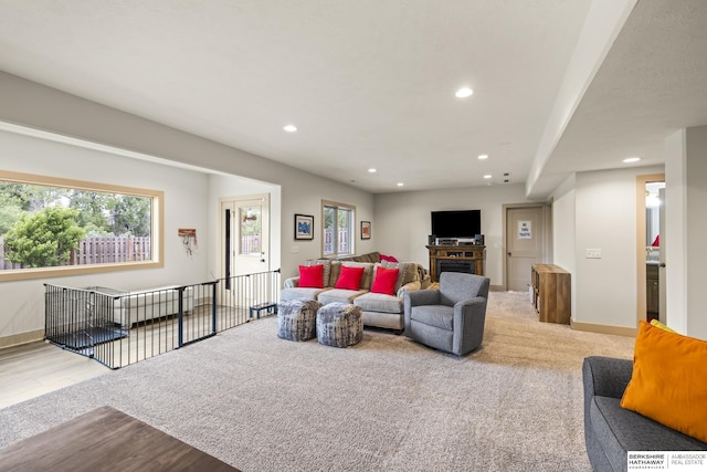 view of carpeted living room