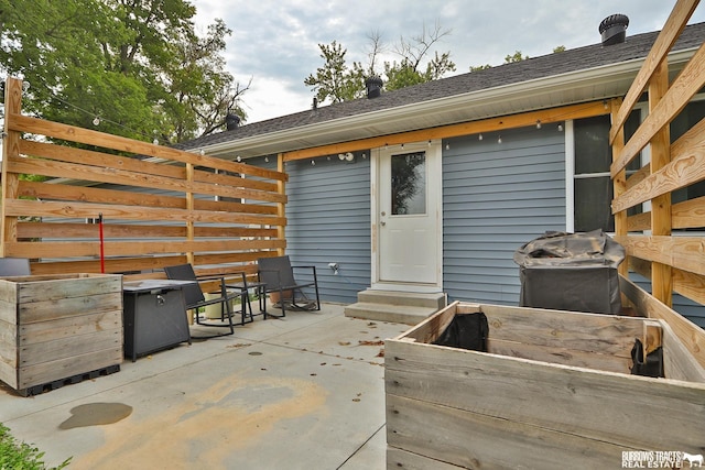 view of patio featuring entry steps