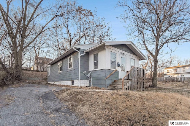 view of front of property