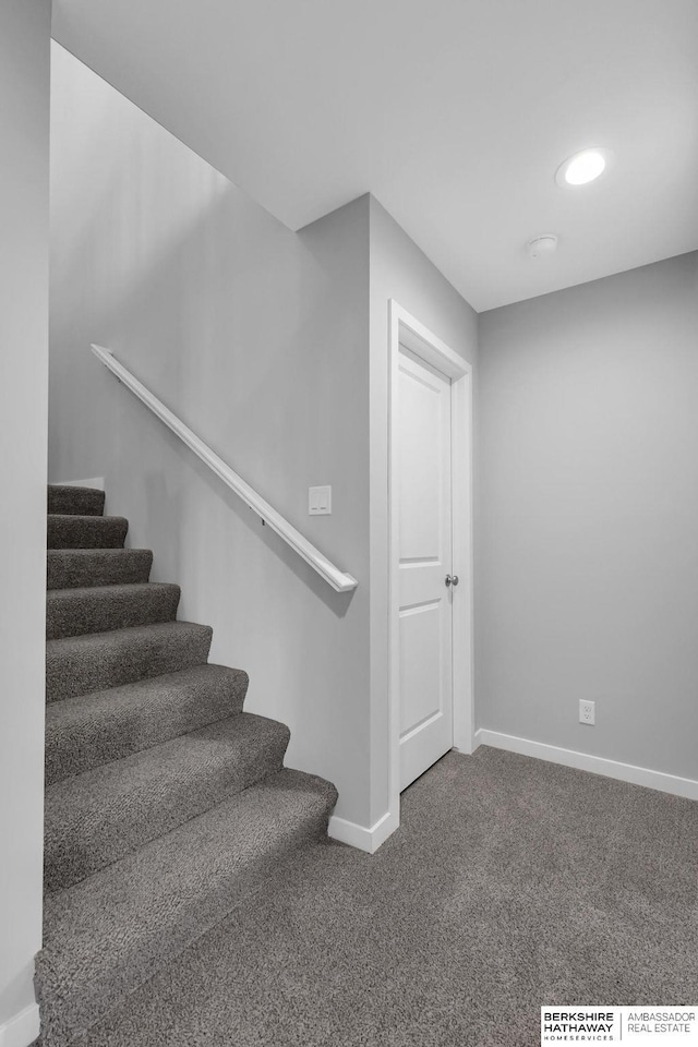 10210 S 110th Ave, Papillion, NE 68046 - stairway with baseboards and carpet flooring