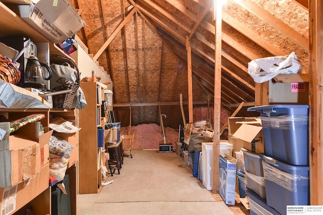 view of attic