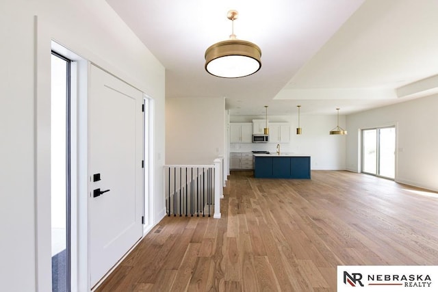 interior space featuring light wood-style flooring