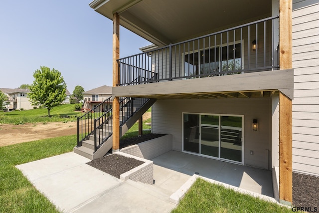 exterior space featuring stairway