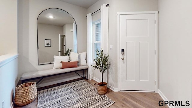 interior space with light hardwood / wood-style floors