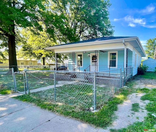 view of front facade featuring covered porch