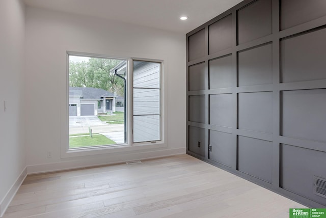 interior space featuring light hardwood / wood-style floors