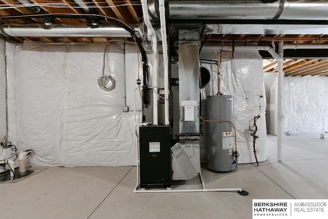 utilities with heating unit and water heater