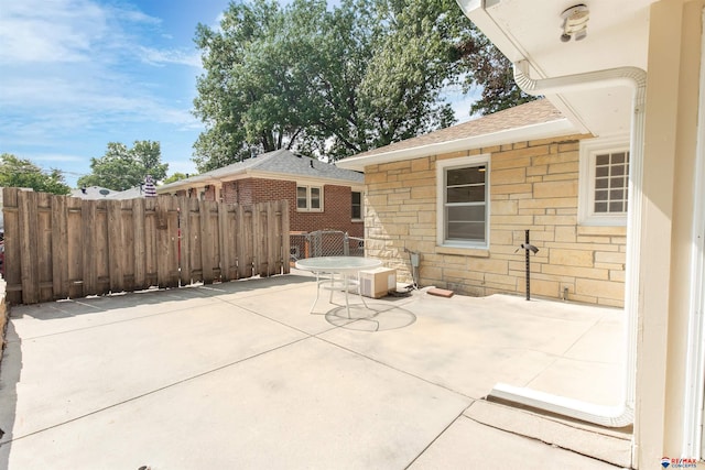 view of patio featuring central AC