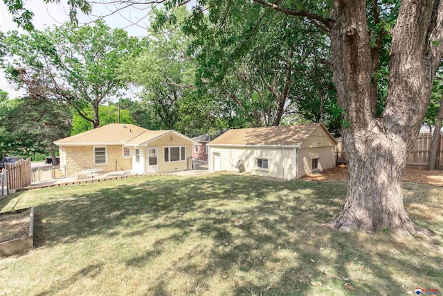 exterior space with a lawn