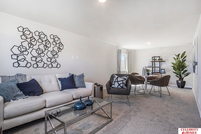 view of carpeted living room