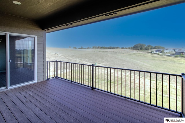 deck with a water view