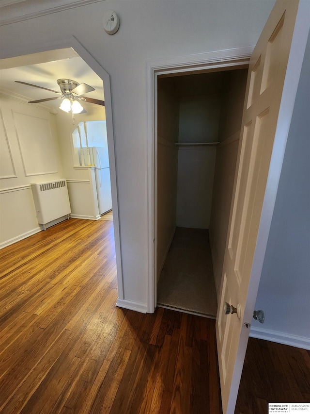 interior space with radiator heating unit