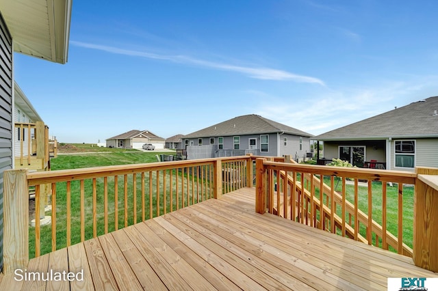 8501 Regent Ct, Lincoln, NE 68507 - wooden terrace with a lawn
