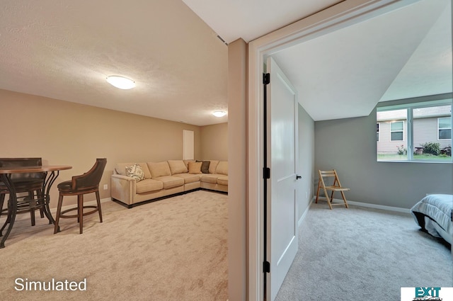 8501 Regent Ct, Lincoln, NE 68507 - interior space featuring light carpet and a textured ceiling