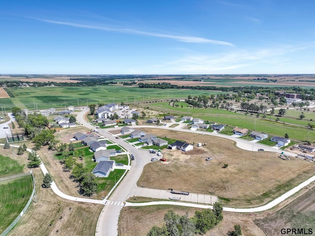 drone / aerial view with a rural view