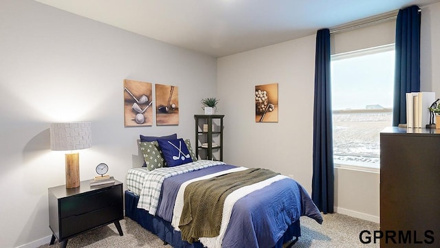 view of carpeted bedroom