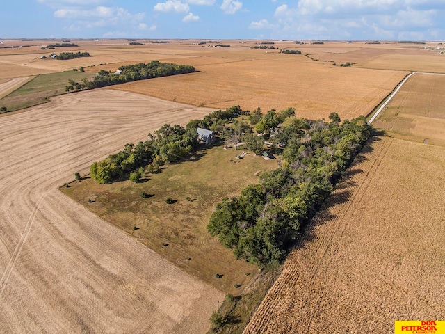 drone / aerial view with a rural view