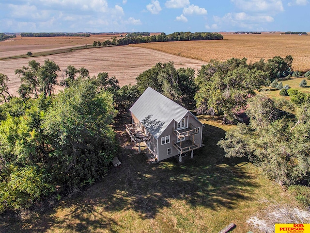 bird's eye view with a rural view