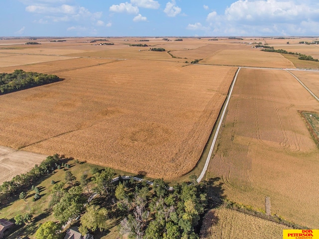 drone / aerial view featuring a rural view