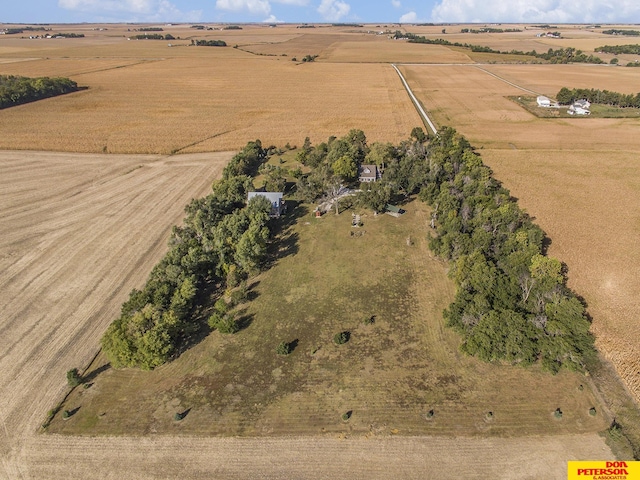 aerial view featuring a rural view