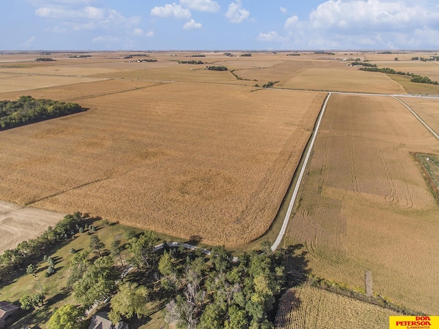 aerial view featuring a rural view