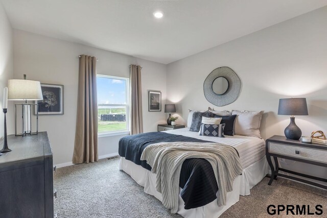 view of carpeted bedroom