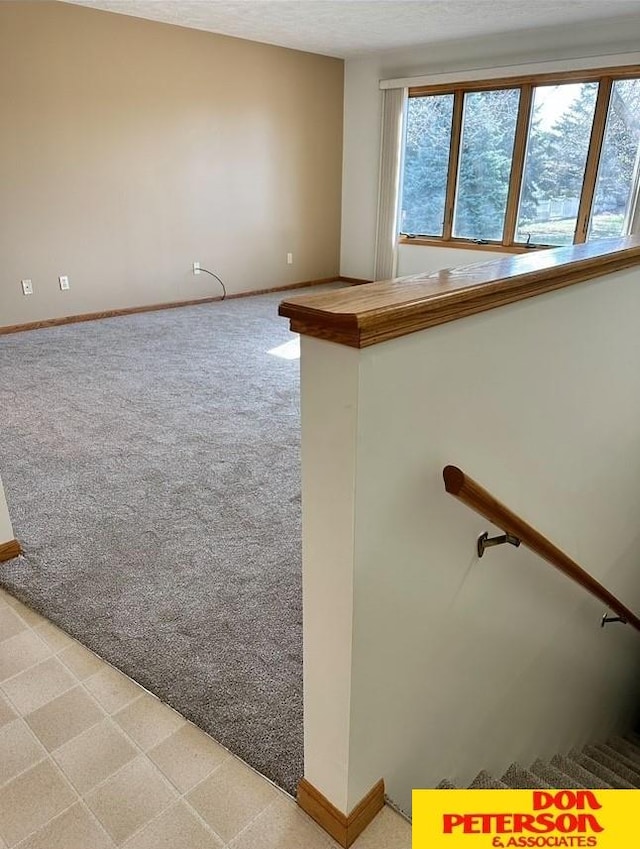 stairs with carpet floors