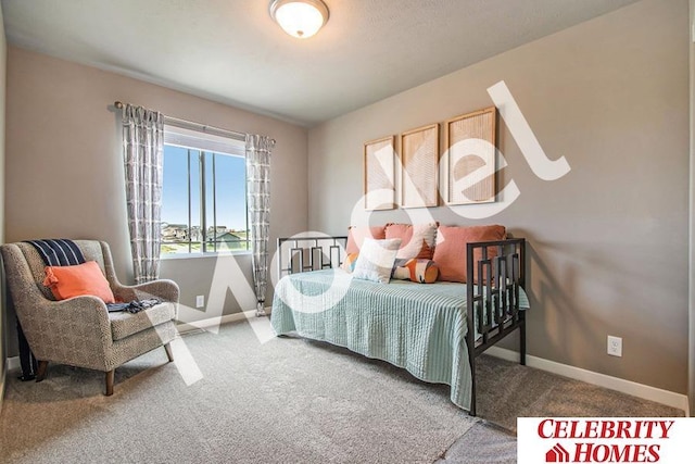 bedroom featuring carpet flooring