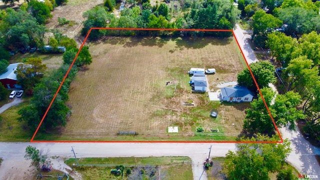 aerial view featuring a rural view