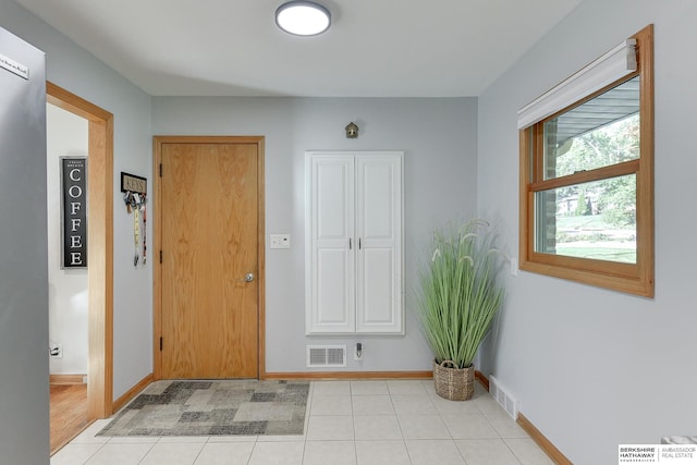 view of tiled entrance foyer