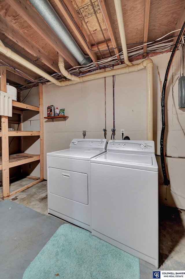 laundry area featuring separate washer and dryer