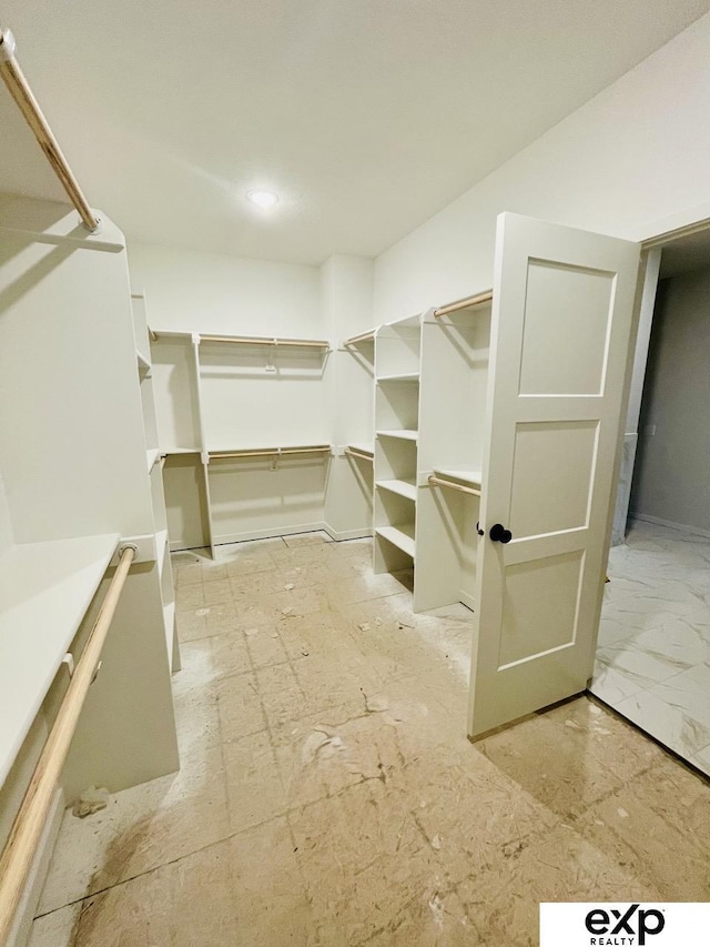 view of walk in closet
