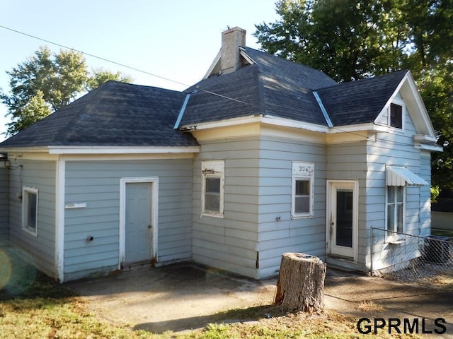 view of rear view of property