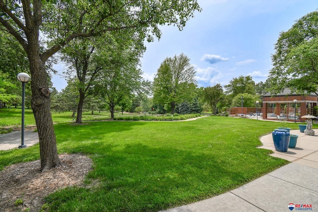 view of yard with a gazebo