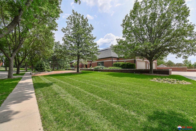 view of front of home with a front yard