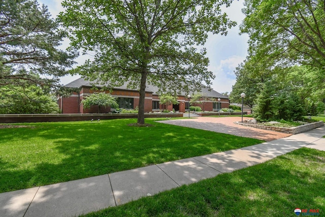 view of front facade with a front lawn