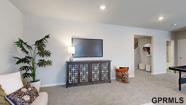 view of carpeted living room