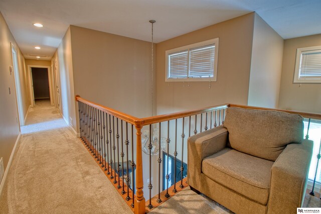 corridor featuring carpet floors