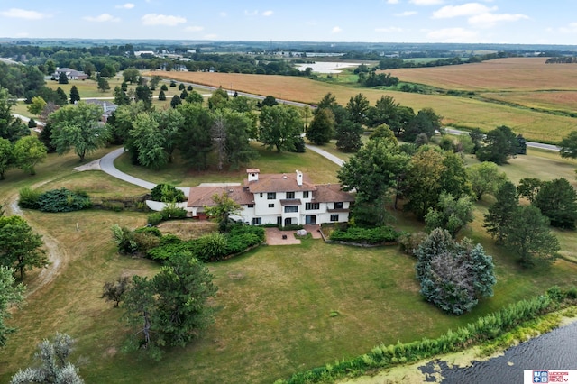 bird's eye view featuring a rural view