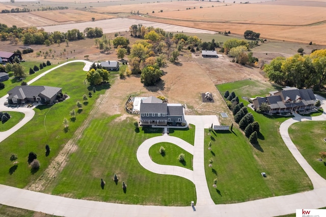 bird's eye view featuring a rural view