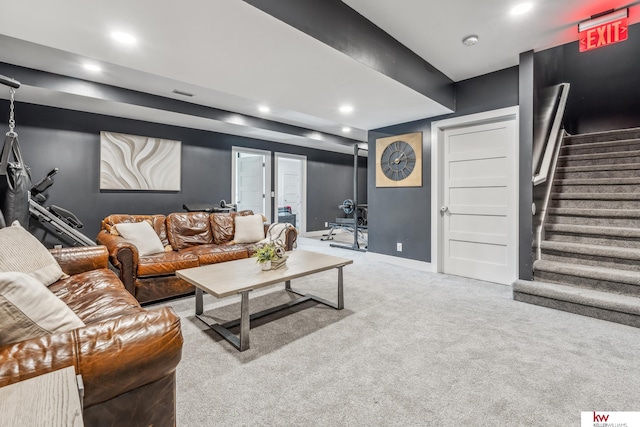 view of carpeted living room