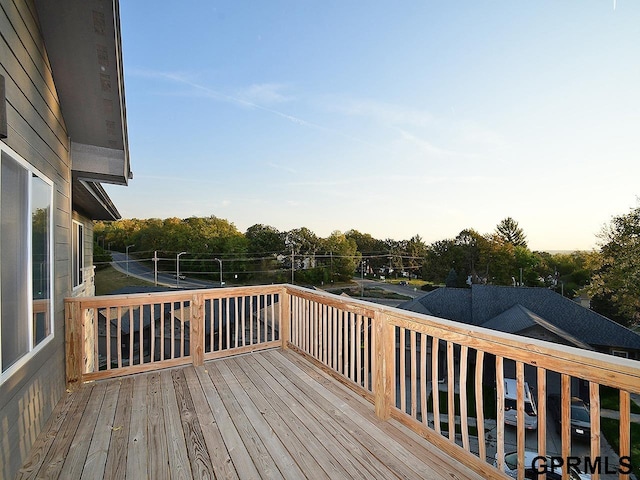 view of deck at dusk