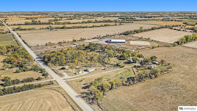 aerial view with a rural view