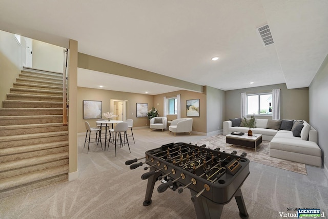 view of carpeted living room