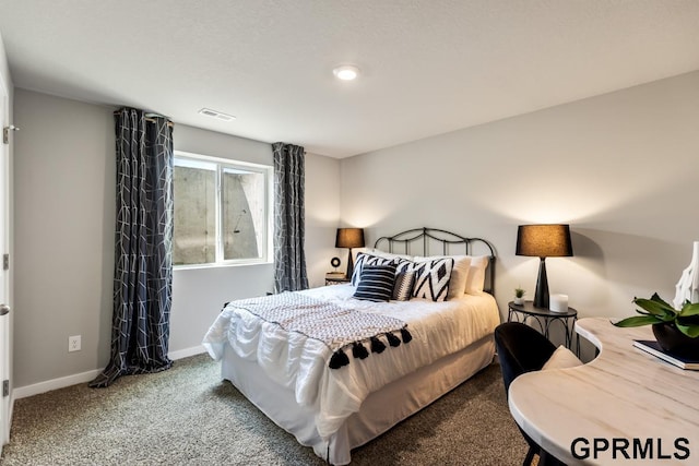 bedroom with carpet