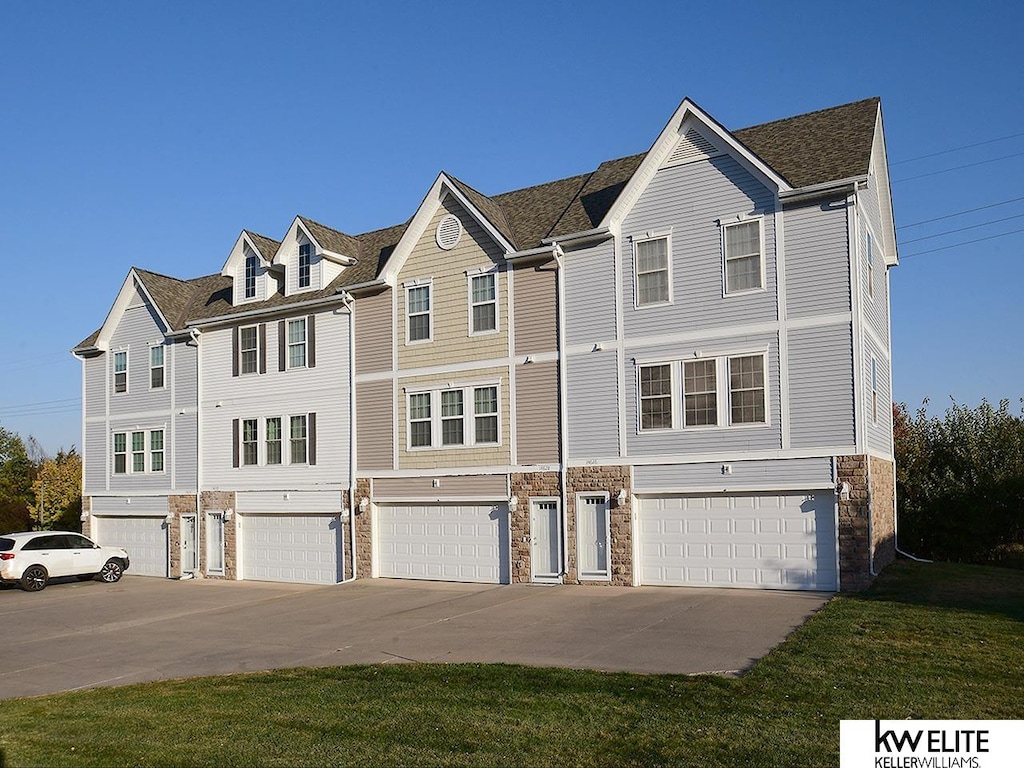 view of property with a garage